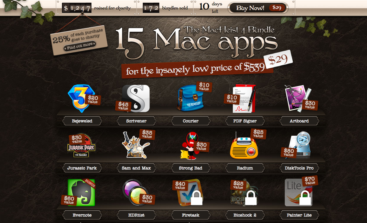 MacHeist Announces new Bundle of 15 Apps for $29