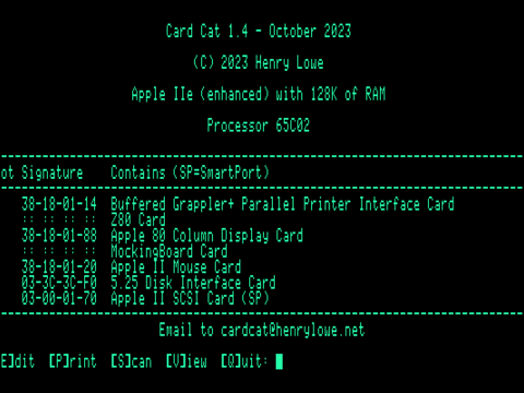 Card Cat version 1.4: The Essential Hardware Identification Tool for Apple II Enthusiasts