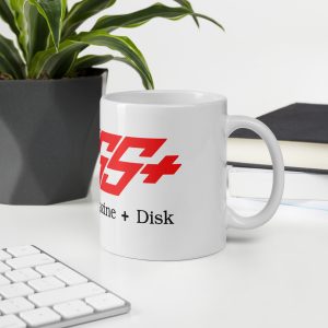 The GS+ Magazine Red logo mug