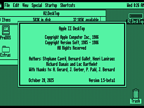 Apple II Desktop v1.5 Beta 1 Released
