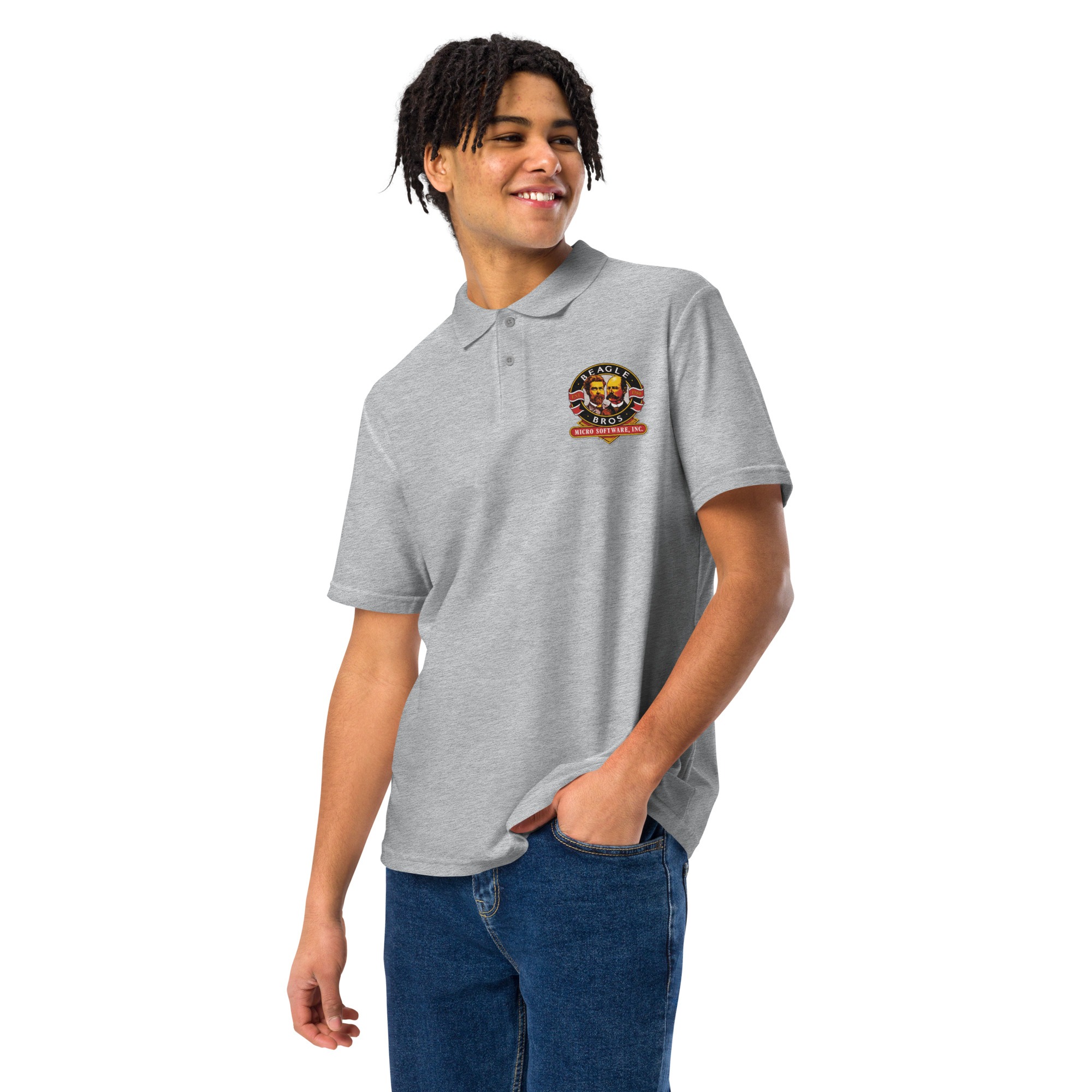 The Beagle Bros Software Unisex pique polo shirt - Image 2